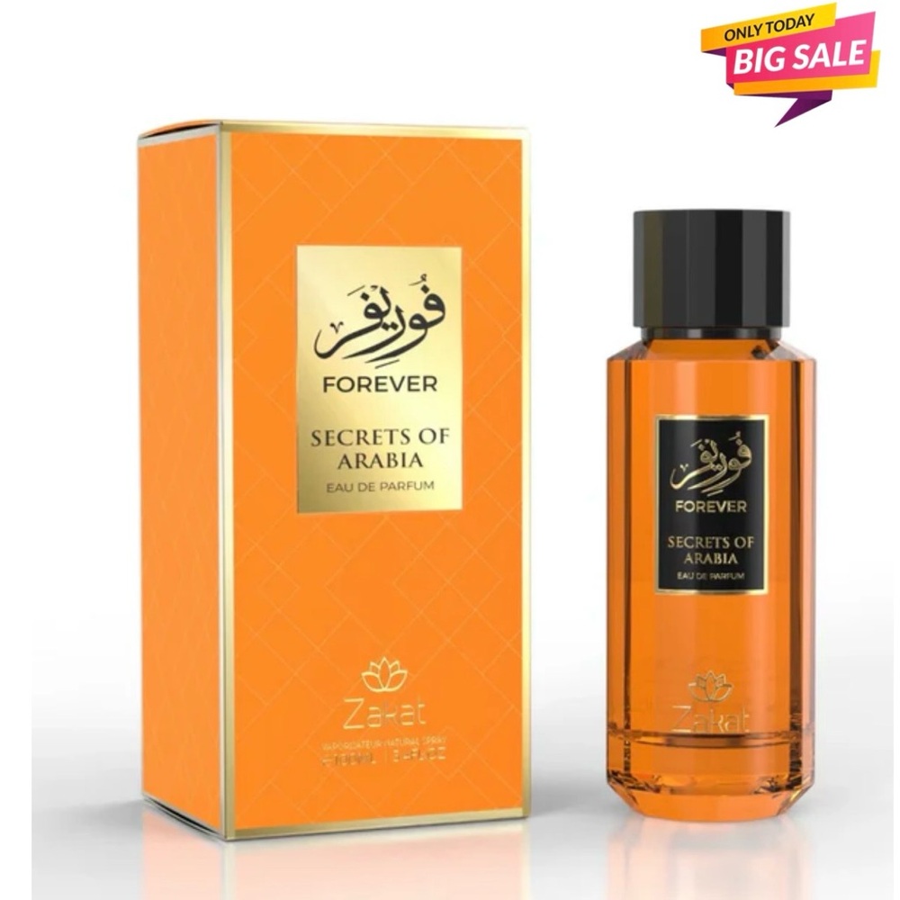 Forever 21 Secrets of Arabia Eau de Parfum — Orange Bottle & Box